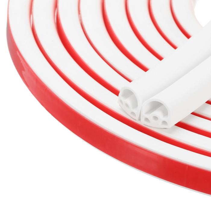 ウェザーストリッピング ドアシールストリップ、20フィート シリコン D形状 ドアシールストリップ 自己..