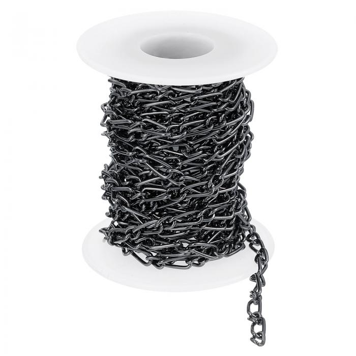 16.4フィートのアルミリンクチェーン リンクケーブルチェーンツイストオーバルメッキチェーンバルクク..