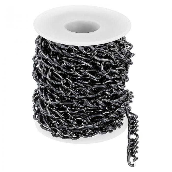 16.4フィートのアルミニウムリンクチェーン リンクケーブルチェーンツイストオーバルメッキチェーンバ..
