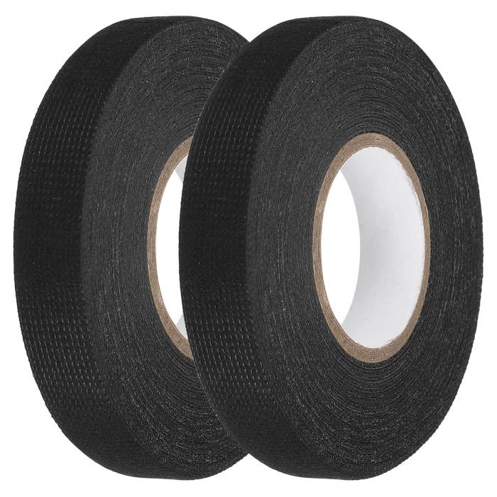 ワイヤーハーネステープ 0.59インチ×49.2フィートの自己粘着布電気テープ オート電気ケーブル固定用高..