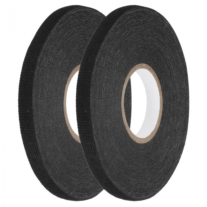 ワイヤーハーネステープ 0.35インチ×49.2フィートの自己粘着布電気テープ オート電気ケーブル固定用高..