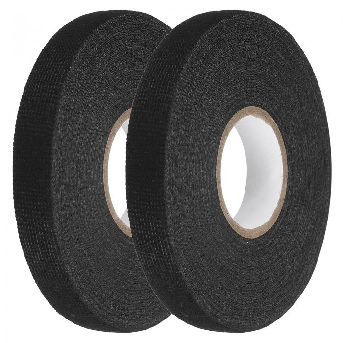 ワイヤーハーネステープ 0.59インチ×82.02フィートの自己粘着布電気テープ 自動車用電気ケーブル固定用..