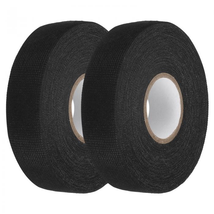 ワイヤーハーネステープ 0.98インチ×82.02フィートの自己粘着布電気テープ 自動車用電気ケーブル固定用..