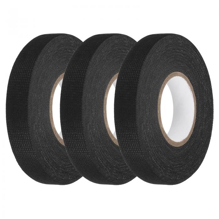 ワイヤーハーネステープ 0.59インチ×49.2フィートの自己粘着布電気テープ 自動車用電気ケーブル固定用..