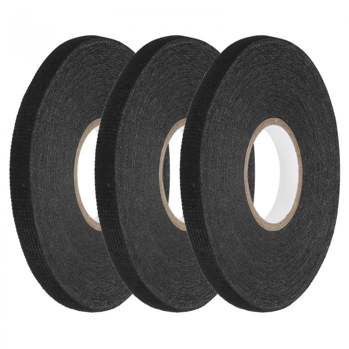 ワイヤーハーネステープ 0.35インチ×49.2フィートの自己粘着布電気テープ オート電気ケーブル固定用高..