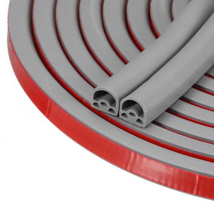 ウェザーストリッピング ドアシールストリップ、20フィート シリコン D形状 ドアシールストリップ 自己..