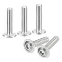 フランジ付きボタンヘッドソケットキャップスクリュー 50個 M5x22mm - 304ステンレス鋼ソケットドライブファスナーボルト 家具取り付け用全ねじマシンス...