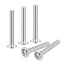 フランジ付きボタンヘッドソケットキャップスクリュー 25個 M5x40mm - 304ステンレス鋼ソケットドライブファスナーボルト 家具取り付け用全ねじマシンス...