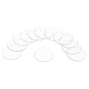 12個の時計用水晶ガラスレンズ 26mmフラットラウンドメガネ時計フェイス水晶レンズ交換部品 時計修理用 クリア