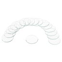 18個の時計用水晶ガラスレンズ 25mmフラットラウンドメガネ時計フェイス水晶レンズ交換部品 時計修理用 クリア