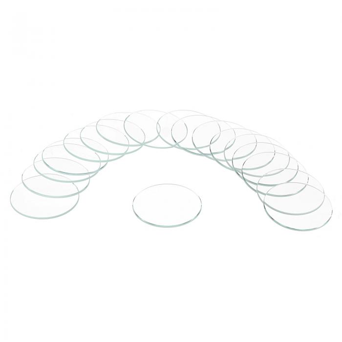 18個のウォッチ水晶ガラスレンズ 31.5mmフラットラウンドメガネウォッチフェイス水晶レンズ交換部品 時計修理用 クリア
