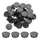 100個 28mm(1 1/8インチ) ブ ラ ックプラスチックホールプラグ フラッシュタイプパネルホールプラグインサートエンドキャップ ロッキングホールチューブ家具キャビネット