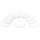 12個の時計用水晶ガラスレンズ 27.5mmフラットラウンドメガネ時計フェイス水晶レンズ交換部品 時計修理用 クリア