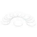 12個の時計用水晶ガラスレンズ 42mmフラットラウンドメガネ時計フェイス水晶レンズ交換部品 時計修理用 クリア
