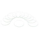 12個の時計用水晶ガラスレンズ 38mmフラットラウンドメガネ時計フェイス水晶レンズ交換部品 時計修理用 クリア