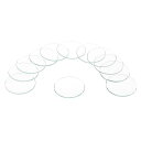 12個の時計用水晶ガラスレンズ 32mmフラットラウンドメガネ時計フェイス水晶レンズ交換部品 時計修理用 クリア