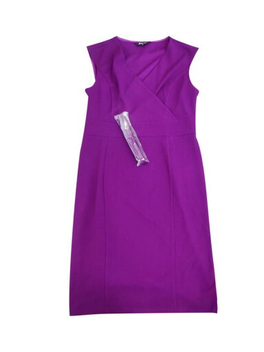 Allegra K オフィス ドレス ペンシル ドレス ノースリーブ ラップ Vネック ベルト付き レディース ダークパープル XL Allegra K オフィス ドレス ペンシル ドレス ノースリーブ ラップ Vネック ベルト付き レディース ダークパープル XL