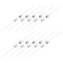 1A 250Vガラスヒューズ5x20mm遅延ヒューズリードワイヤー付きULリストされたスローブローヒューズ家電用(10個入り)