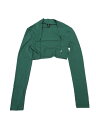 Allegra K ボレロ エレガント 無地 長袖 カーディガン 肩をすくめる レディース 濃い緑 L|詳細画像