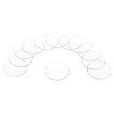 12個の時計用水晶ガラスレンズ 33 mmフラットラウンドガラス時計フェイス水晶レンズ交換部品 時計修理用 クリア