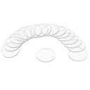 18個の時計用水晶ガラスレンズ 16.5mmフラットラウンドメガネ時計フェイス水晶レンズ交換部品 時計修理用 クリア