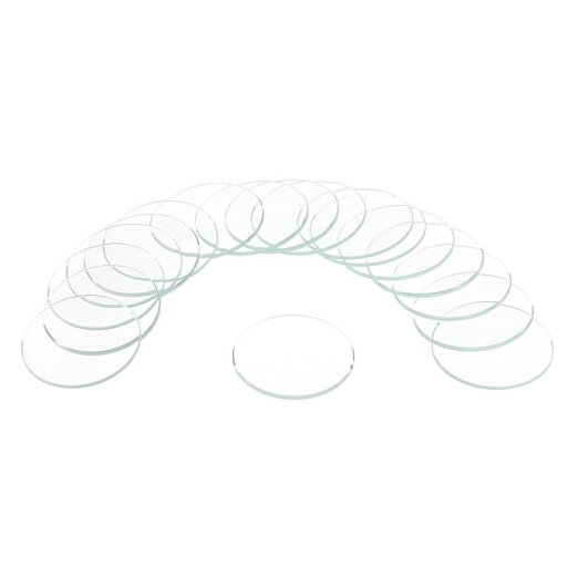 18個の時計用水晶ガラスレンズ 28.5mmフラットラウンドメガネ時計フェイス水晶レンズ交換部品 時計修理用 クリア