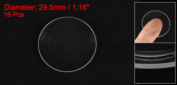 16個のウォッチ水晶ガラスレンズ 29.5mmシングルドームラウンドグラスウォッチフェイス水晶レンズ交換部品 時計修理用 クリア