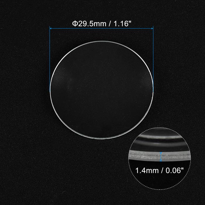 16個のウォッチ水晶ガラスレンズ 29.5mmシングルドームラウンドグラスウォッチフェイス水晶レンズ交換部品 時計修理用 クリア
