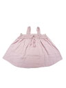 Allegra K トップス ノースリーブ レース スクエアネック フリル ブラウス タンクトップ レディース ピンク M