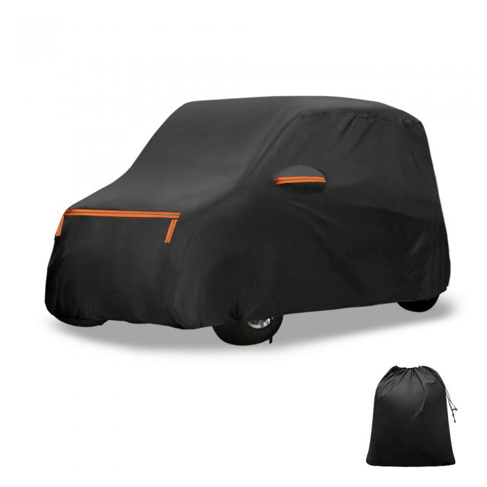 X AUTOHAUX スズキワゴンR用カーカバー アルミフィルム スパンレース綿（裏起毛） アウトドアフルカーカバー全天候型防水風防日光雨雪保護ドアジッパー付き