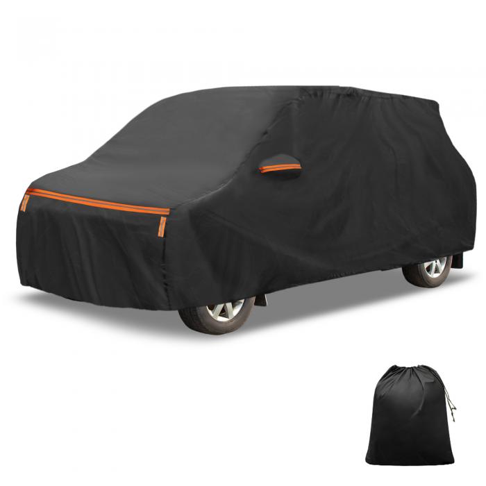 X AUTOHAUX トヨタアルファード用カーカバー アルミフィルム スパンレース綿（裏起毛） アウトドアフルカーカバー オールウェザー防水 防風 防日光 防雨雪 ドアジッパー付き