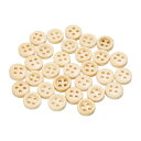 30個16L木製ボタン3/8