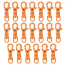 20 個のプラスチックロブスタークローファスナ ースイベルランヤードスナップフックトリガークリップ ストレッチスプリングキーチェーンリングクラフトバッグDIYアクセサリー オレンジ