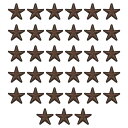 33個5つ星パッチアイロンパッチ ブ ラウンソーイング刺繍パッチアップリケ装飾1.5IN修理パッチDIY衣類クラフトバックパック服装ギフト装飾
