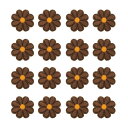 24個の花のアイロンパッチ ブ ラウンの刺繍付きアップリケハンドクロシェアップリケ1.65