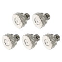 ステンレス製ミスティングノズル 10/24 UNC 0.6mmオリフィス径 屋外冷却システム用交換ヘッド 5個(4)