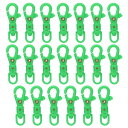 20個のプラスチックロブスタークローファスナ ースイベルランヤードスナップフックトリガークリップ ストレッチスプリングキーチェーンリングクラフトバッグDIYアクセサリー グ リーン