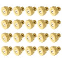 真鍮ミスティングノズル 10/24 UNC 0.7mmオリフィス径 交換用ヘッド 低圧霧化ミスティングスプレッシャー アウトドアクーリングシステム用 20個(4)