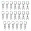 20個のプラスチックロブスタークローファスナ ースイベルランヤードスナップフックトリガークリップ ストレッチスプリングキーチェーンリングクラフトバッグDIYアクセサリー グレー