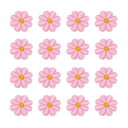 36個の花のアイロンパッチ ピンクの刺繍付きソーイングアップリケ 手編みアップリケ1.65