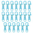 20個のプラスチックロブスタークローファスナ ースイベルランヤードスナップフックトリガークリップ ストレッチスプリングキーチェーンリングクラフトバッグDIYアクセサリー ブルーグ リーン