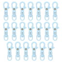 20個のプラスチックロブスタークローファスナ ースイベルランヤードスナップフックトリガークリップ ストレッチスプリングキーチェーンリングクラフトバッグDIYアクセサリー ライトブルー