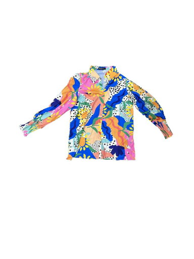 Allegra K レディース カジュアル Vネック ブラウス 花柄 ロールアップ 長袖 シフォン ボタンダウン ファッション トップ シャツ マルチカラー S Allegra K レディース カジュアル Vネック ブラウス 花柄 ロールアップ 長袖 シフォン ボタンダウン ファッション トップ シャツ マルチカラー S