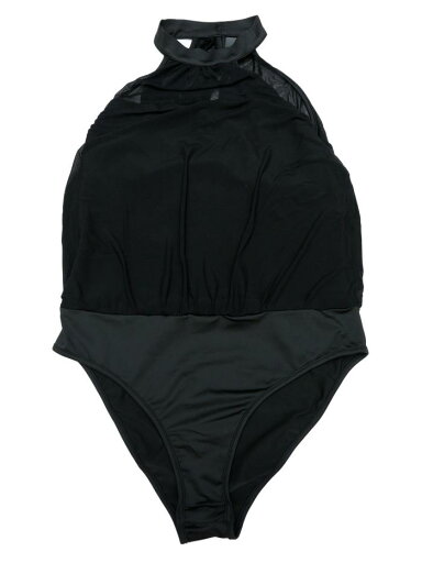 Allegra K レオタードシャツ レディース ホルターネック ノースリーブ メッシュ シアーボディスーツトップス ブラック M Allegra K レオタードシャツ レディース ホルターネック ノースリーブ メッシュ シアーボディスーツトップス ブラック M