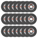 25個 カットオフホイール 4-1/8" x 1/20" x 5/8" 超薄型カッティングホイール アングルグラインダーカットオフディスク 一般金属用カッティングディスク ステンレス鋼 鋳鉄 銅用 黒色