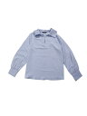 Allegra K レディース Vネックシャツ 襟付き 長袖 カジュアル ドレッシー ワークブラウス ブルー XL
