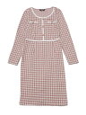 Allegra K 千鳥格子柄ドレス レディース ラウンドネック 長袖 ボディコン シースドレス ピンク S(4)
