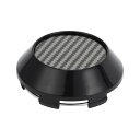 VekAuto 1 Pc ホイールセンターキャップ ハブキャップ リムセンターキャップ OD:68mm/2.68" ユニバーサル プラスチック ブラック BMWに対応 3 4 5 シリーズ用 ブラックカーボンファイバーパターンステッカー