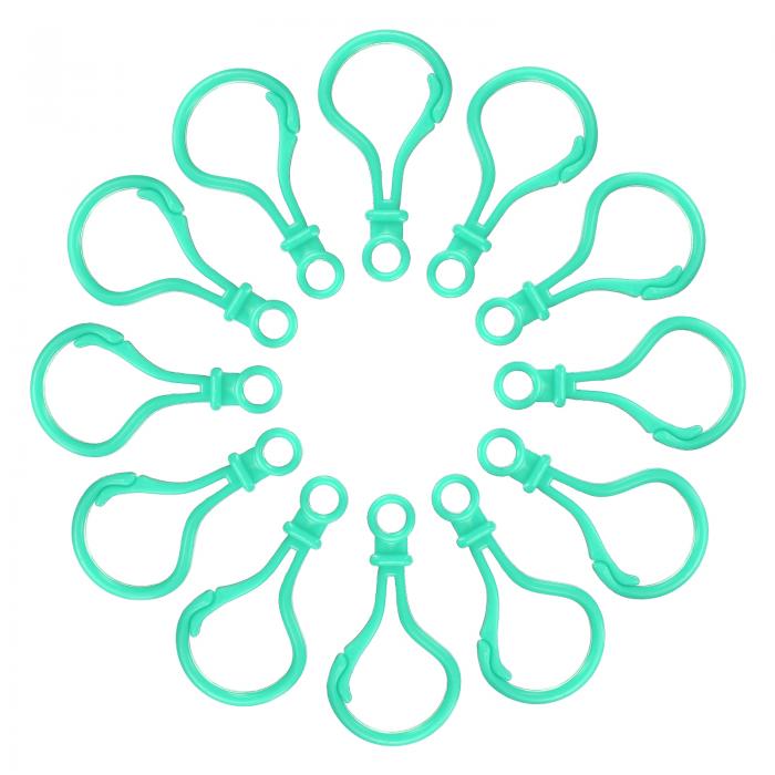 150個 ハードプラスチックロブスタークローファスナー付きランヤードスナップクリップフック キーチェーンクリップ バックパックチェーン キーリングDIY手作りクラフト ミント緑