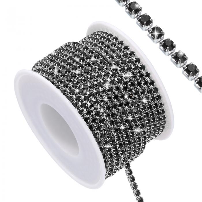 11ヤード水晶ラインストーンクローズチェーントリム 宝石メイキング用水晶ラインストーンダイヤモンド..